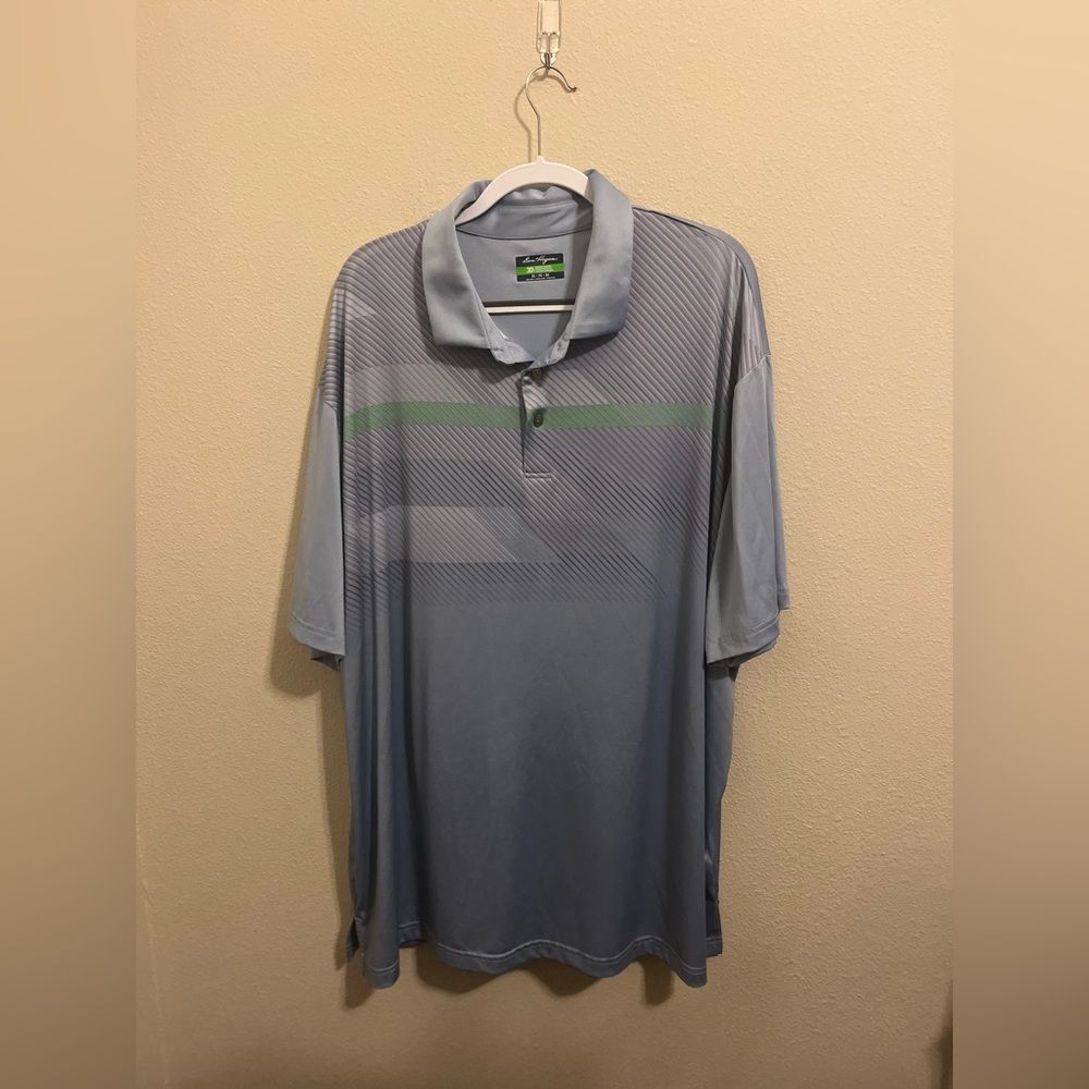 Hogan Sky Blue Polo Shirt with Green Accent